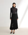 EP YAYING Velvet Pleated Skirt