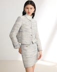 EP YAYING Tweed Chanel-Style Short Jacket