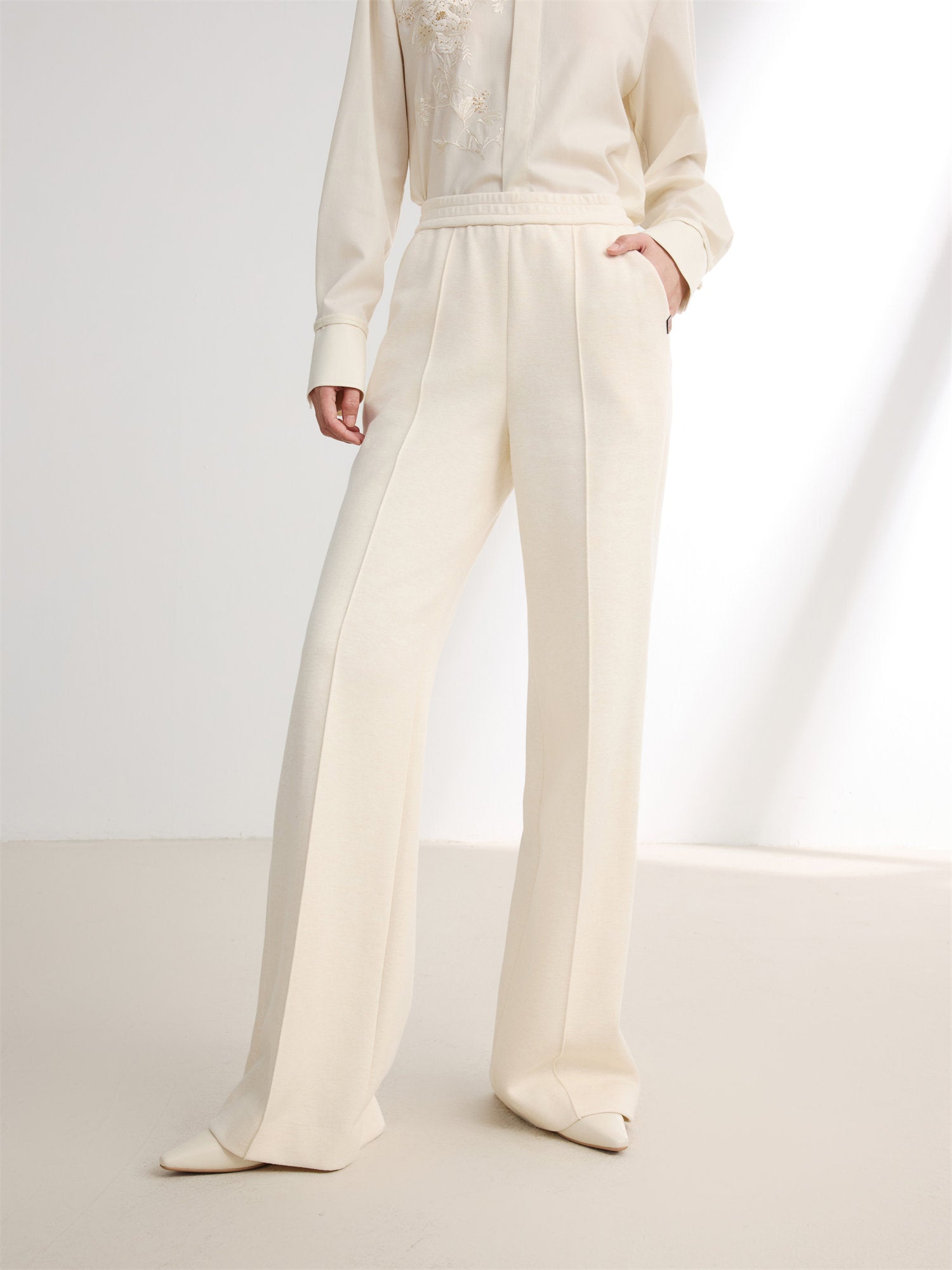 EP YAYING High-Waisted Loose Straight Pants