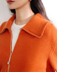 EP YAYING Wool Cashmere Knitted Cardigan