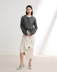 EP YAYING Mohair Knitted Cardigan