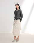 EP YAYING Deconstructed Midi Skirt
