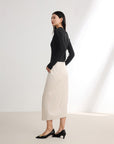 EP YAYING Deconstructed Midi Skirt