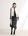 EP YAYING Cream Contrast Sleeve Hoodie