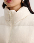 EP YAYING Cream Contrast Sleeve Hoodie