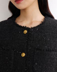 EP YAYING Sequin Boucle Short Jacket