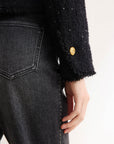 EP YAYING Sequin Boucle Short Jacket