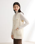 EP YAYING White Yak Wool Vest