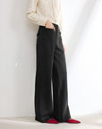 EP YAYING Black Straight Leg Pants