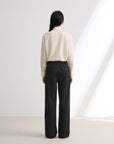 EP YAYING Black Straight Leg Pants