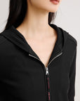 EP YAYING Black Slim Fit Long Sleeve Top