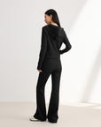 EP YAYING Black Slim Fit Long Sleeve Top