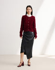 EP YAYING Red Knit Sweater