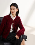 EP YAYING Red Knit Sweater