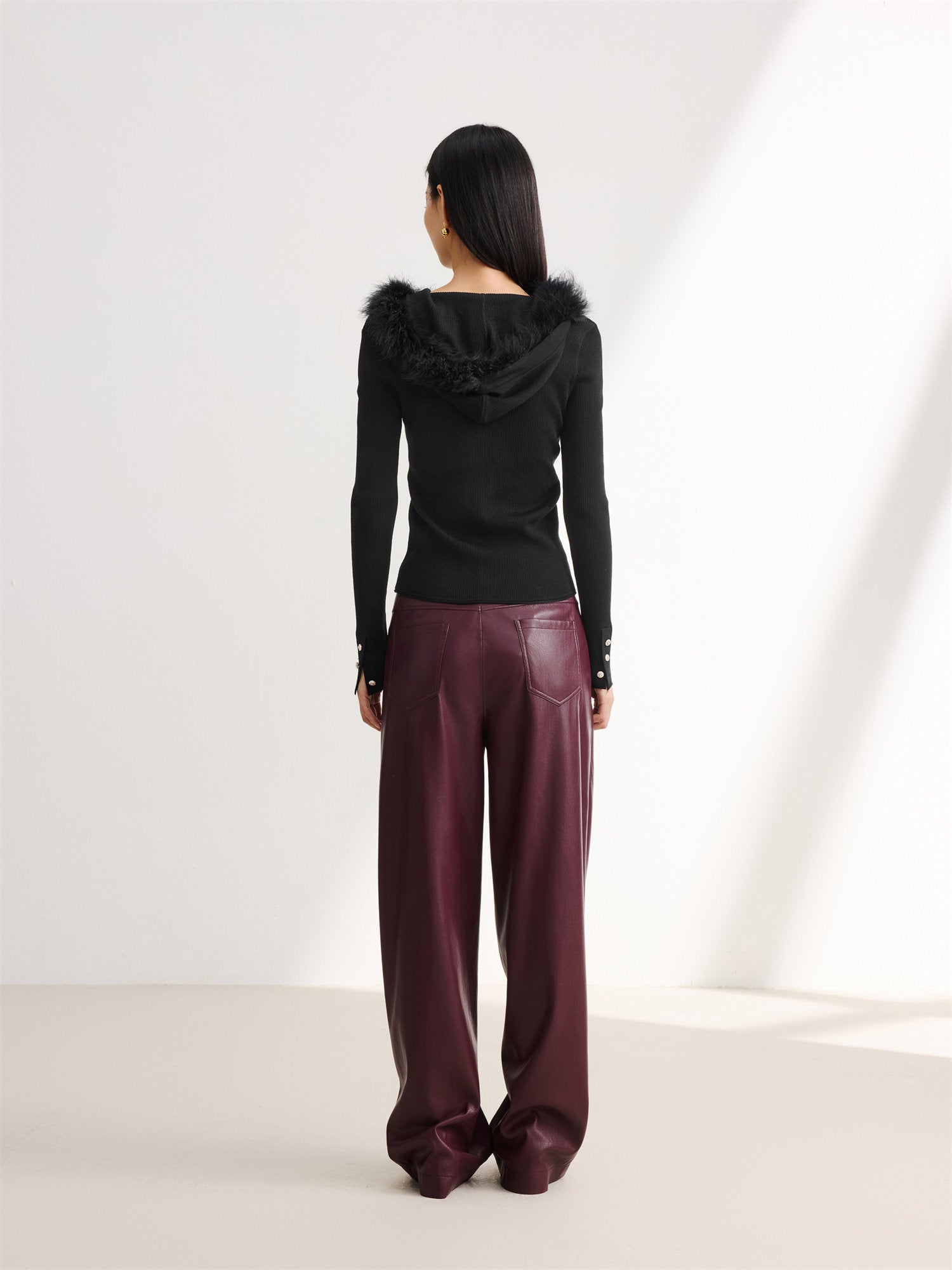 EP YAYING Slim Fit Pure Wool Knitted Sweater