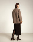 EP YAYING Yak Wool Cashmere Double-Sided Wool Coat