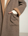 EP YAYING Yak Wool Double-Sided Wool Coat