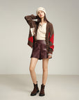 EP YAYING Multicolor Pattern Knit Cardigan