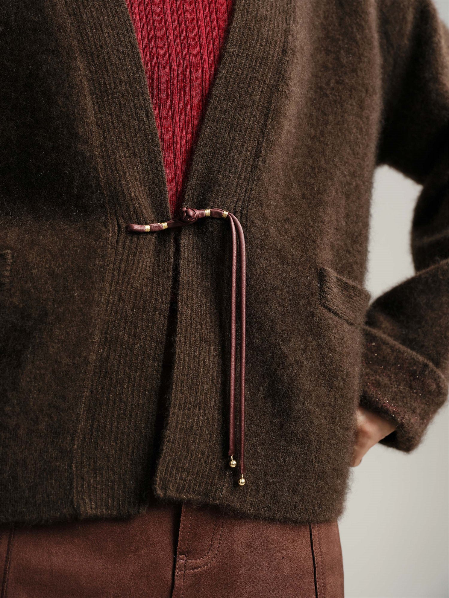 EP YAYING Yak Wool Knitted Cardigan