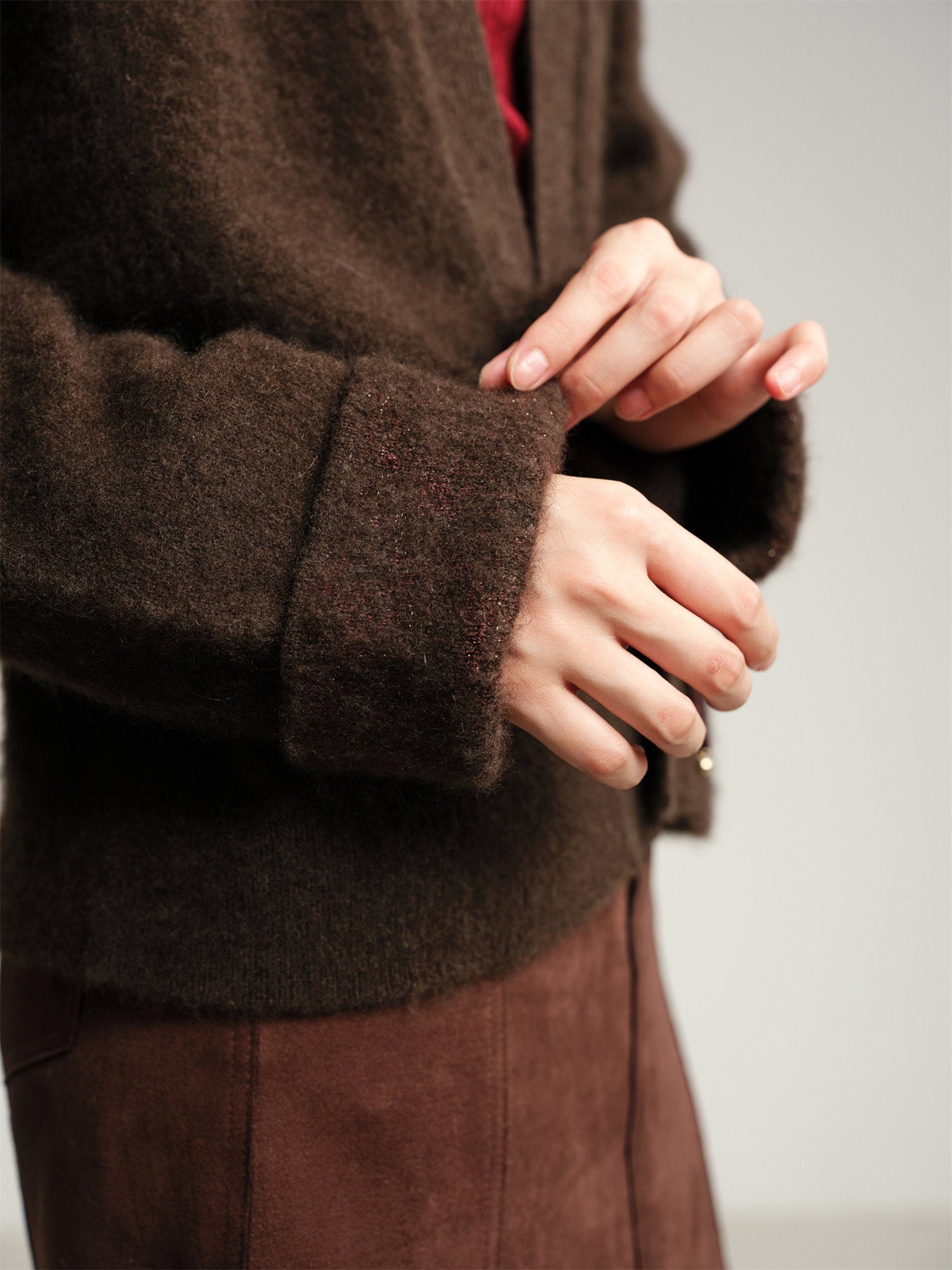 EP YAYING Yak Wool Knitted Cardigan