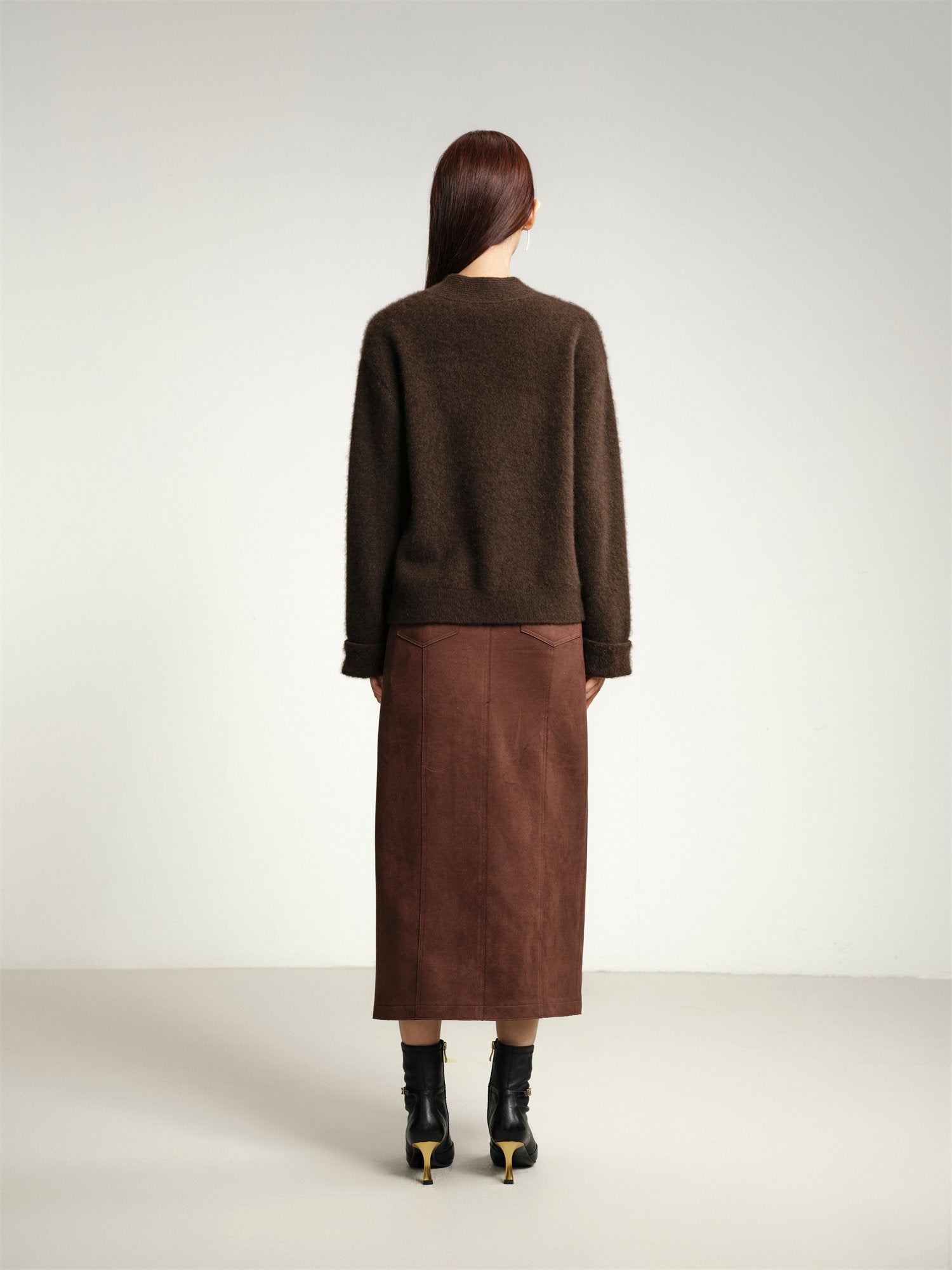 EP YAYING Yak Wool Knitted Cardigan