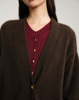 EP YAYING Yak Wool Knitted Cardigan