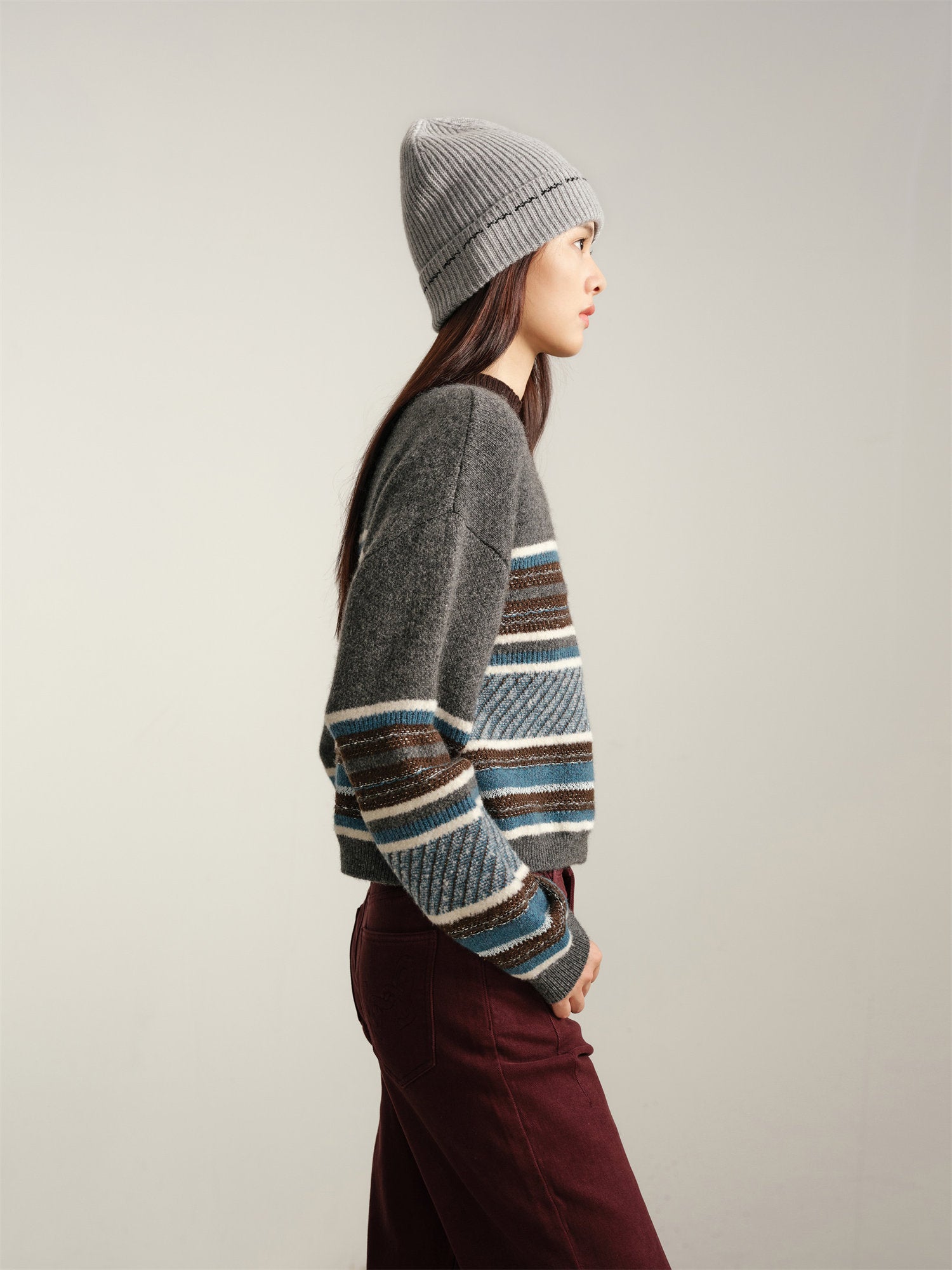 EP YAYING Yak Wool Knitted Sweater