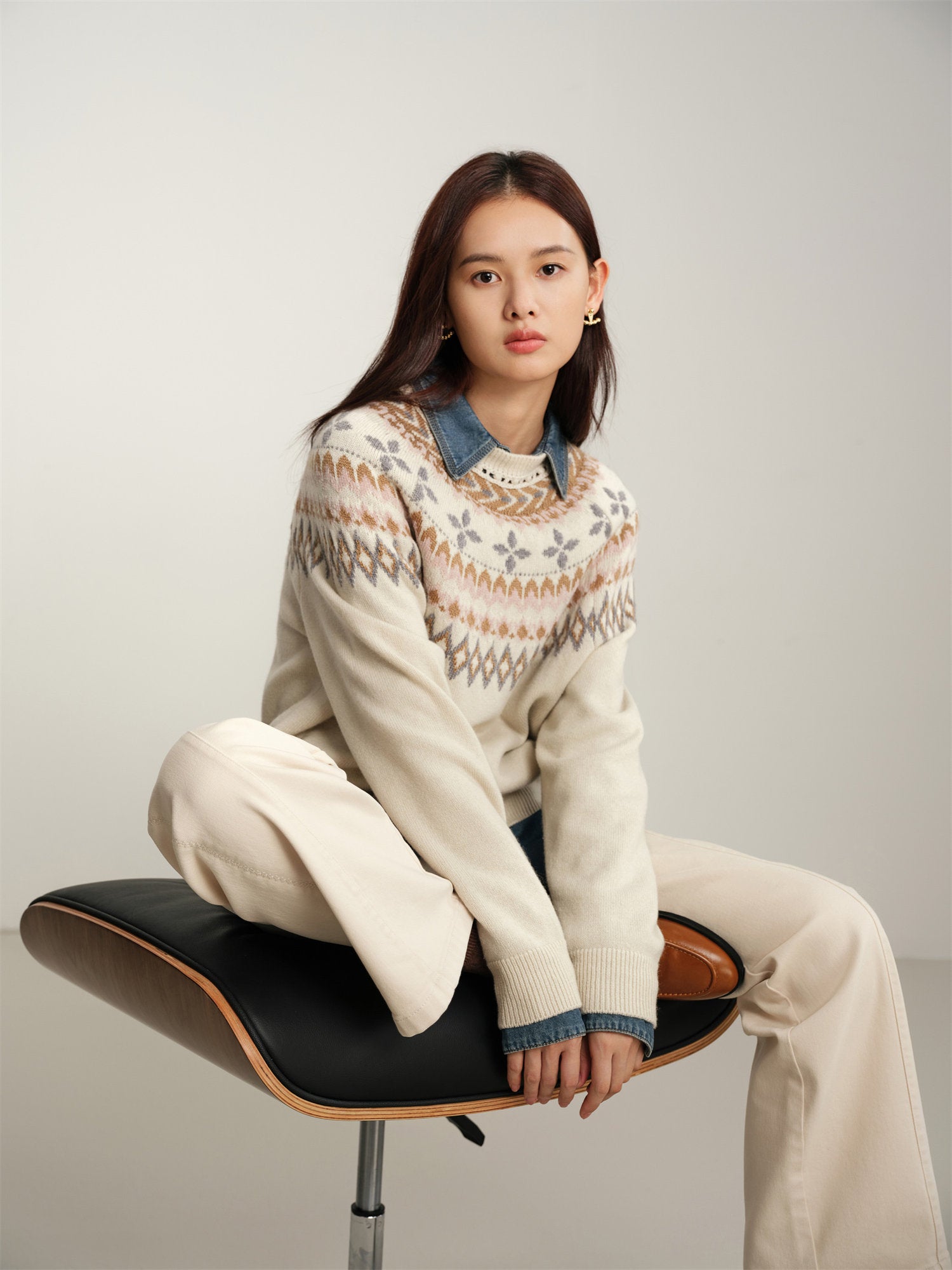EP YAYING Yak Wool Knitted Sweater