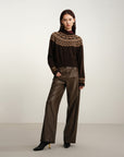 EP YAYING Jacquard Knitted Sweater