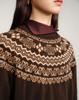 EP YAYING Jacquard Knitted Sweater