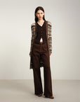 EP YAYING Long Knitted Cardigan Coat