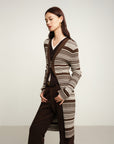 EP YAYING Long Knitted Cardigan Coat