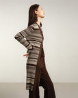 EP YAYING Long Knitted Cardigan Coat