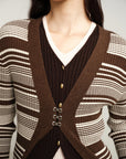 EP YAYING Long Knitted Cardigan Coat