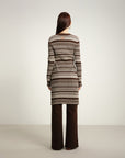 EP YAYING Long Knitted Cardigan Coat