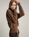 EP YAYING Hooded Knitted Wool Sweater