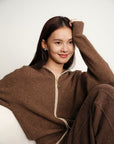 EP YAYING Hooded Knitted Wool Sweater
