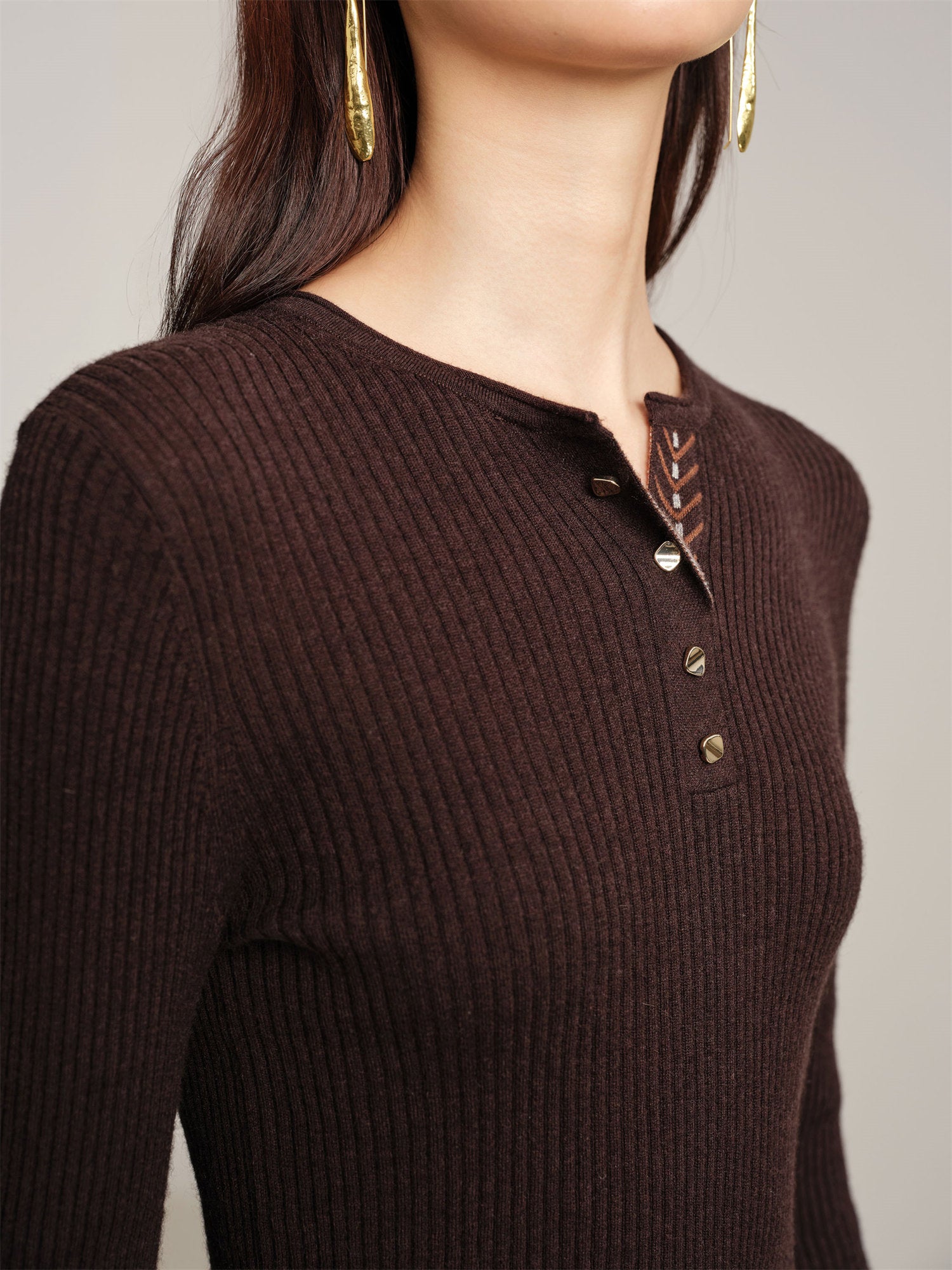 EP YAYING Yak Wool Cashmere Knitted Sweater