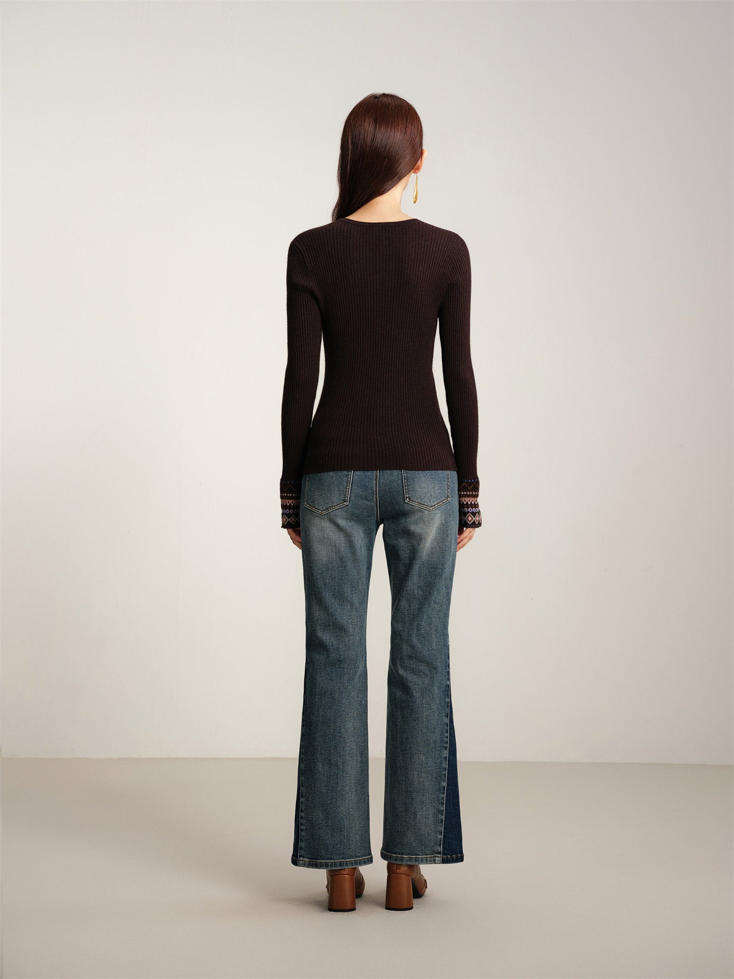 EP YAYING Yak Wool Cashmere Knitted Sweater