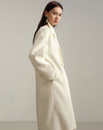 EP YAYING Notched Collar Cashmere Coat