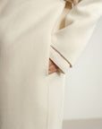 EP YAYING Notched Collar Cashmere Coat