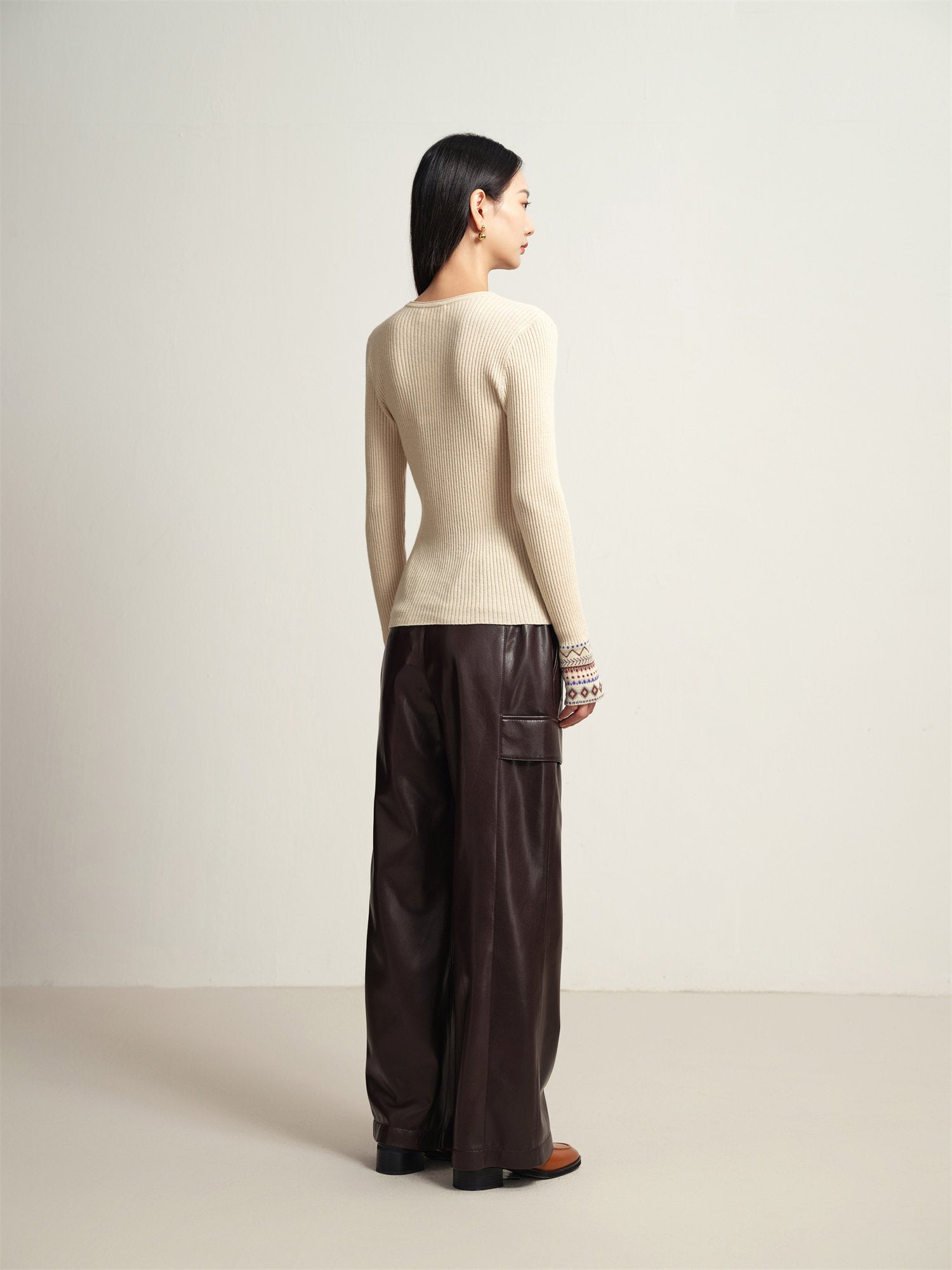 EP YAYING Yak Wool Cashmere Knitted Sweater