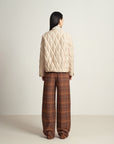 EP YAYING Beige Knit Cardigan