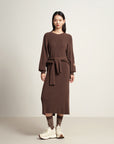 EP YAYING Brown Knit Dress