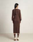 EP YAYING Brown Knit Dress
