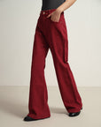 EP YAYING Red Slim Fit Pants