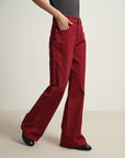 EP YAYING Red Slim Fit Pants