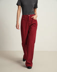 EP YAYING Red Slim Fit Pants