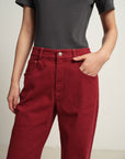 EP YAYING Red Slim Fit Pants
