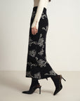 EP YAYING Jacquard Knitted Midi Skirt